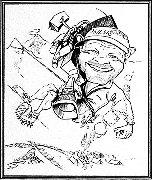 Tom Ruppel - Former CTV Toronto News Cameraman - Beautiful caricature art of freelance scientific illustrator and plein-air fine arts artist Patrice Stephens-Bourgeault